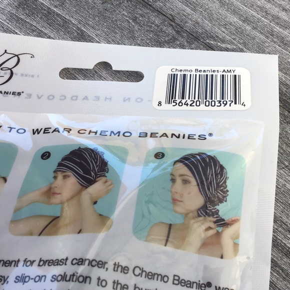 Black Chemo Beanies cancer and alopecia cap beanie New - Picture 3 of 3